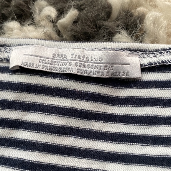 Zara Trafaluc Striped Crop Tshirt - Picture 3 of 3